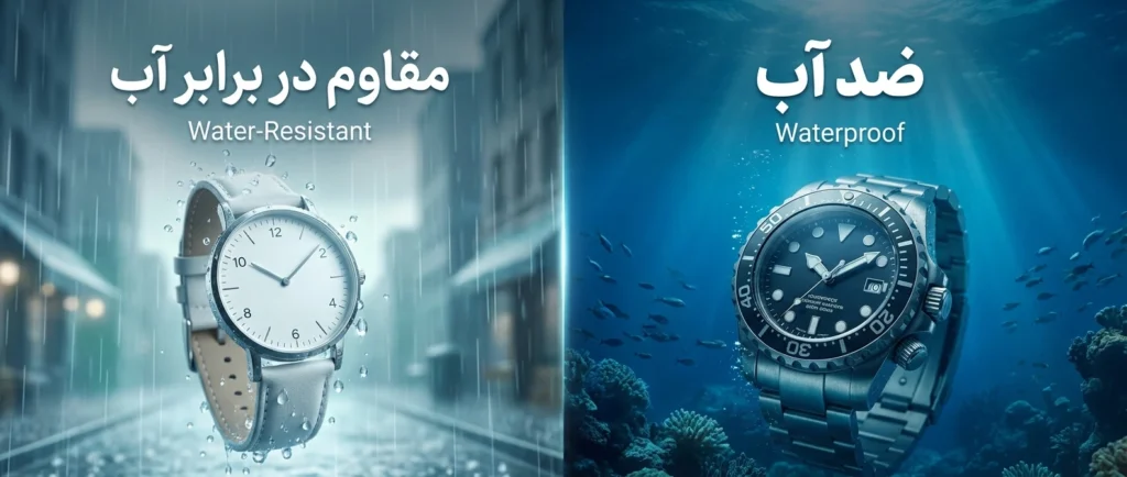 عکس دو ساعت،یکی غواصی ودیگری ضد آب