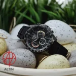 ساعت مچی مردانه سیکو (Seiko) مدل SSB349P1 (کرونوگراف اسپرت، قاب مشکی، بند سیلیکونی) - تصویر 2