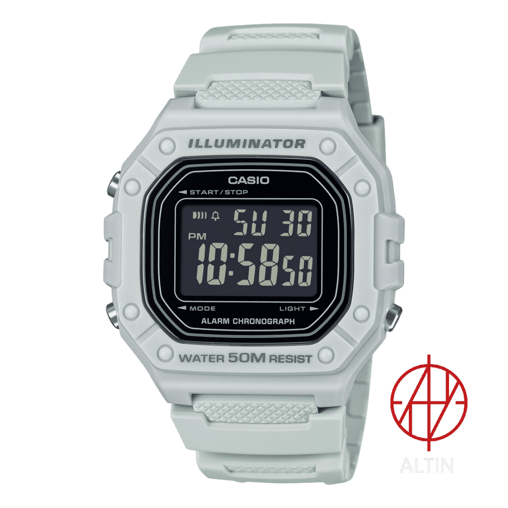 W-218H-8BV ساعت دیجیتال اسپرت Casio W-218H-8BVDF سفید