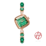 ساعت مچی زنانه جولیوس (Julius) مدل JA-1425B رزگلد-سبز (طراحی جواهرگونه، بند سنگی-کریستالی و صفحه سبز زمردی) 08