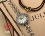 ساعت مچی زنانه جولیوس (Julius) مدل JA-1332A رزگلد (قاب کوسنی، بند استیل چندتکه) 5