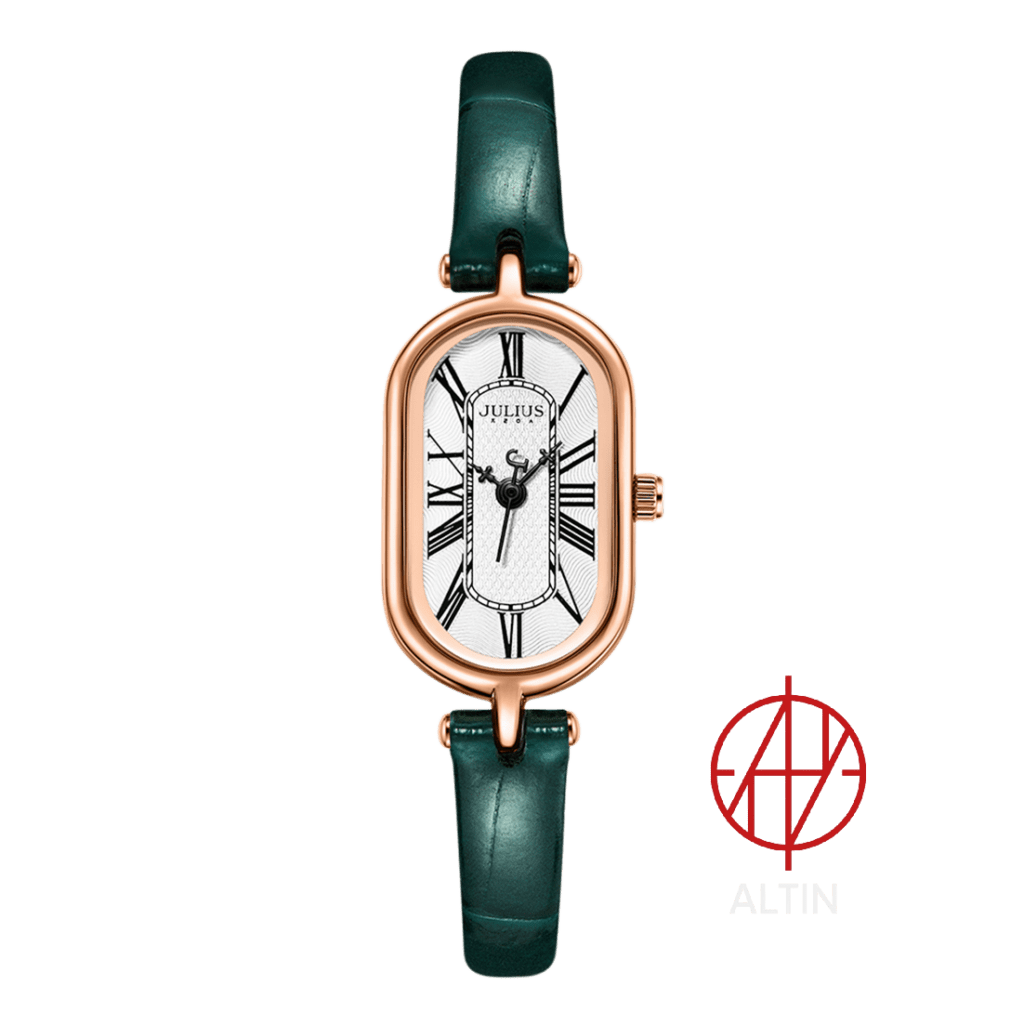 ساعت زنانه جولیوس JA-1432B قاب بیضی سبز - آلتین واچ