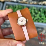 ساعت مچی زنانه جولیوس Julius مدل JA-979C اورجینال با بند چرمی صورتی