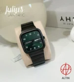 ساعت مچی مردانه جولیوس مدل JAH-141C | بند مشکی و صفحه سبز تیره اورجینال زاویه 30