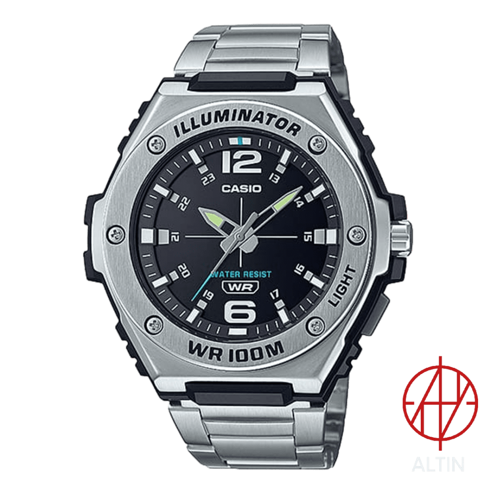 ساعت مچی مردانه کاسیو Casio مدل MWA-100HD-1AVDF اورجینال با نور پس‌زمینه و بدنه استیل