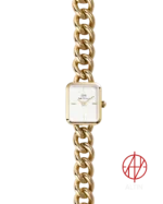 ساعت مچی زنانه دنیل ولینگتون Daniel Wellington مدل Quadro Mini Link Evergold کد DW00100836