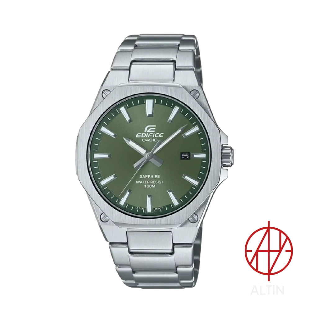 ساعت مچی مردانه کاسیو ادیفیس مدل Casio Edifice EFR-S108D-3AVUDF (قاب هشت‌ضلعی، شیشه سافایر و صفحه سبز) 2