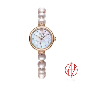 ساعت مچی زنانه جولیوس (Julius) مدل JA-1346C رزگلد (بند مرواریدی و صفحه صدفی) 6