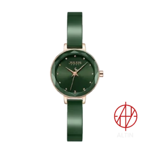 خرید ساعت زنانه جولیوس JA-1348C (النگویی سبز، شیشه تراش‌خورده) a