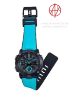 ساعت مچی مردانه کاسیو جی‌شاک (Casio G-Shock) مدل GA-2000-1A2 (محافظ هسته کربنی, ضد ضربه, بند آبی فیروزه‌ای) - تصویر 3