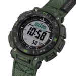 ساعت مچی کوهنوردی کاسیو پروترک (Casio Pro Trek) مدل PRG-340B-3 (دیجیتال, تریپل سنسور, شارژ خورشیدی, بند پارچه‌ای مقاوم) - تصویر 2