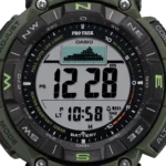 ساعت مچی کوهنوردی کاسیو پروترک (Casio Pro Trek) مدل PRG-340B-3 (دیجیتال, تریپل سنسور, شارژ خورشیدی, بند پارچه‌ای مقاوم) - تصویر 4