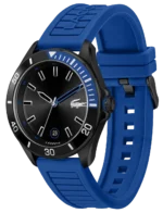 ساعت Lacoste 2011262 با صفحه مشکی و بند سیلیکونی آبی