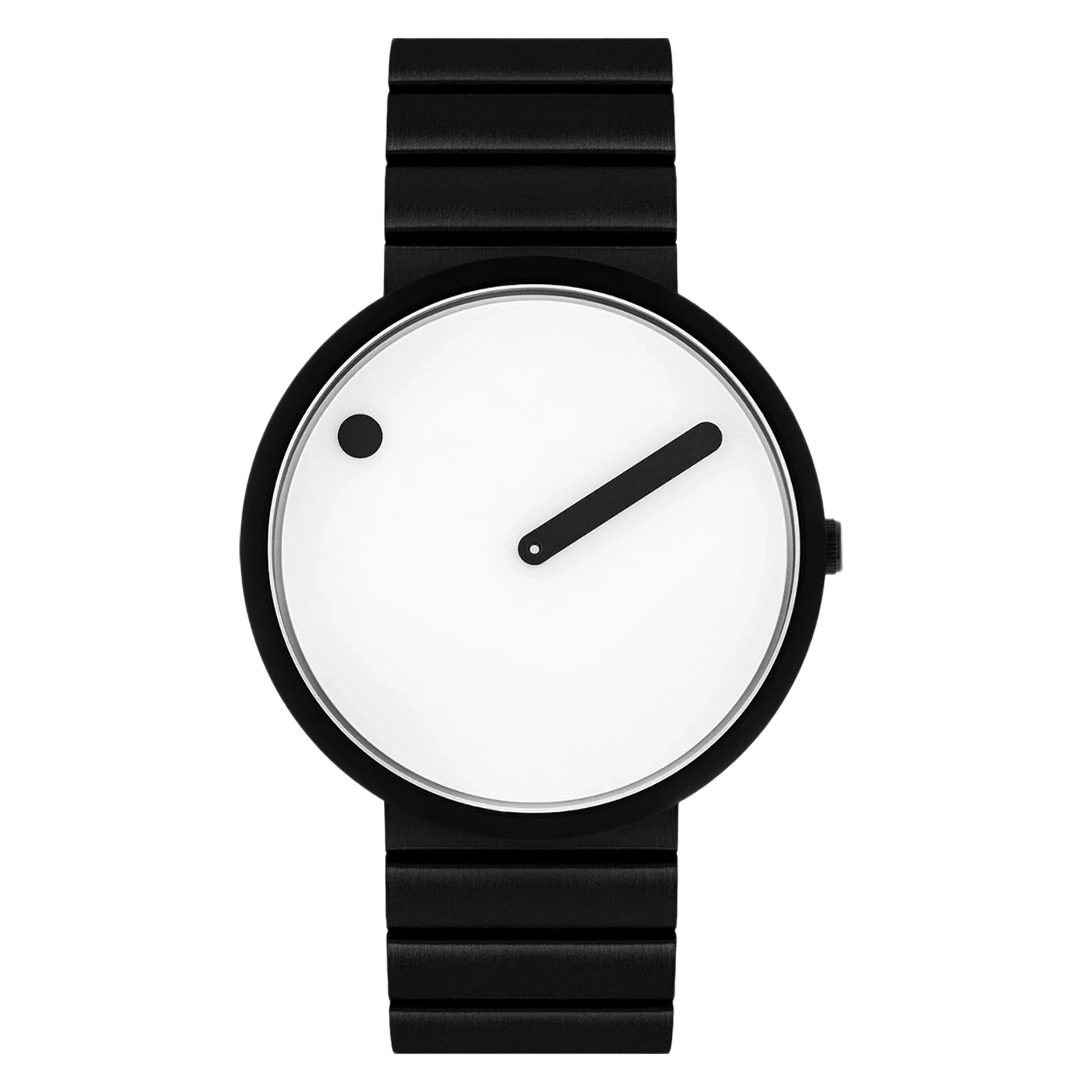 picto-43379-3020-watch ساعت یونیسکس PICTO مدل 43379-3020 با صفحه سفید و قاب مشکی